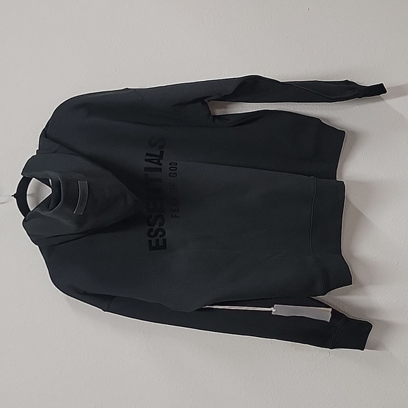FEAR OF GOD ESSENTIALS BLACK HOODIE NWT - Picture 7 of 16